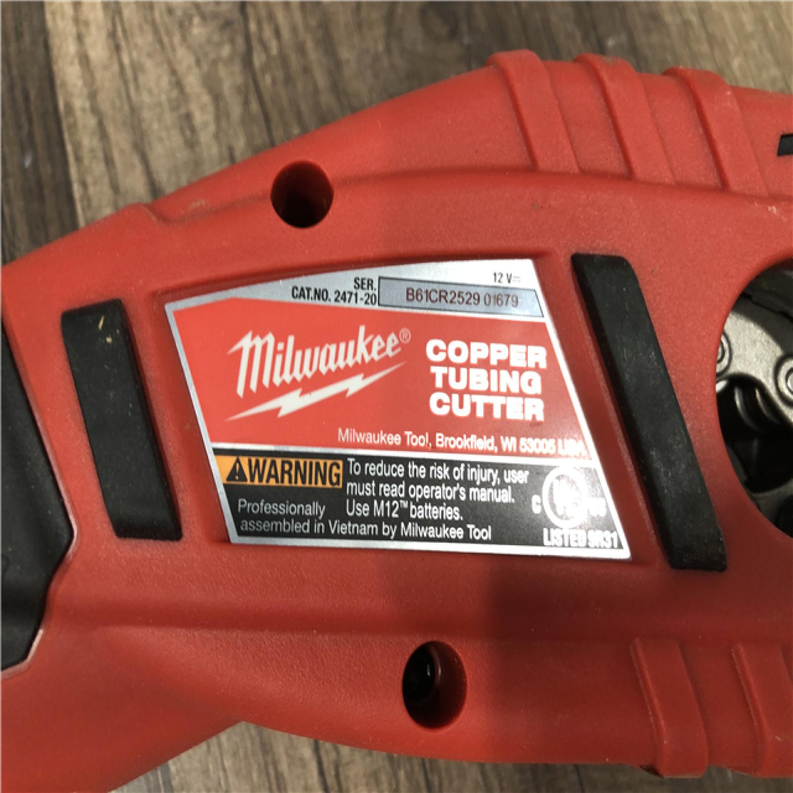 AS-IS Milwaukee 12V Lithium-Ion Cordless Copper Tubing Cutter (Tool-Only)
