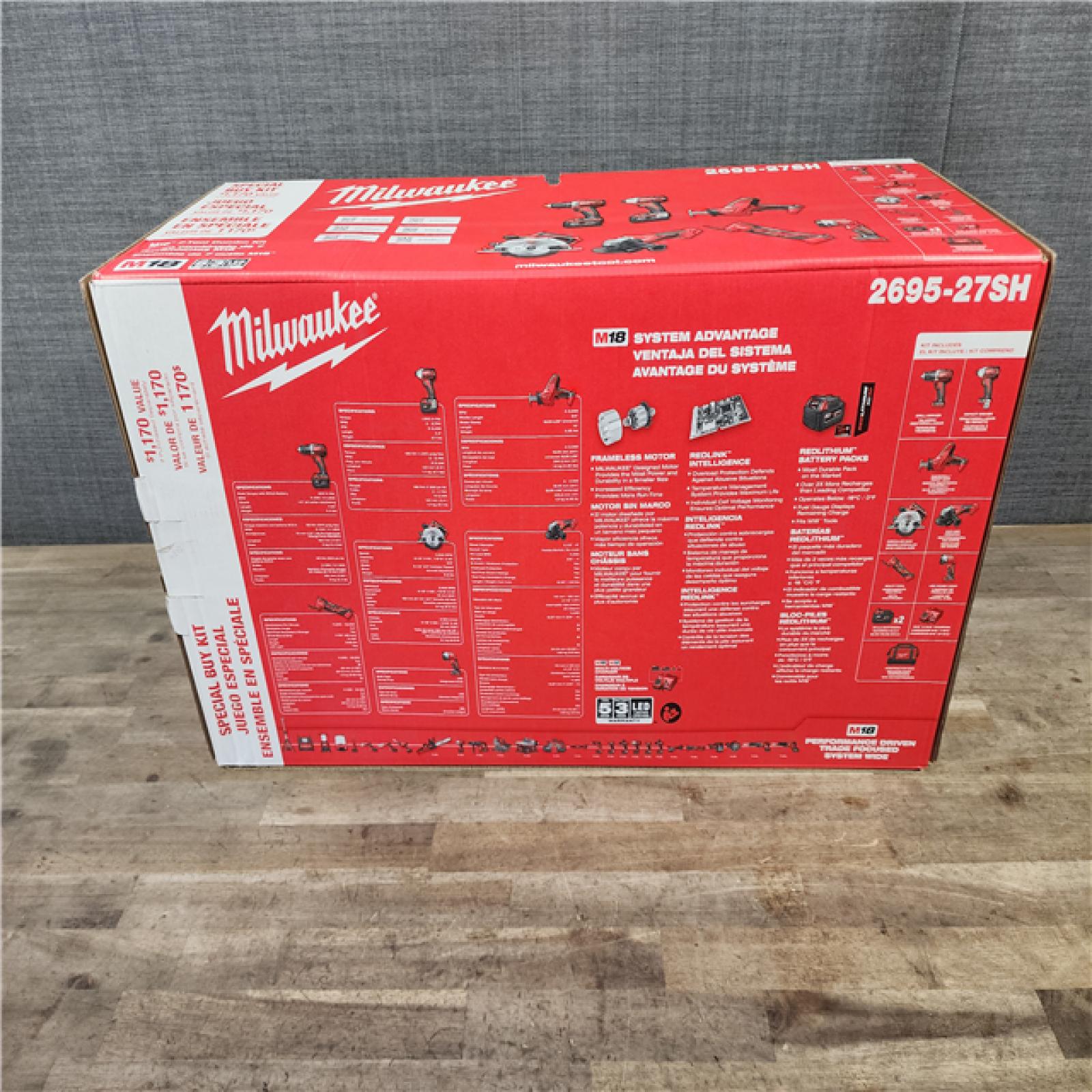 HOUSTON LOCATION - AS-IS (NEW) M18 18-Volt Lithium-Ion Cordless Combo Kit 7-Tool with 2-Batteries  Charger and Tool Bag