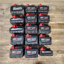HOUSTON LOCATION - AS-IS MILWAUKEE BATTERY PACK QTY - 15