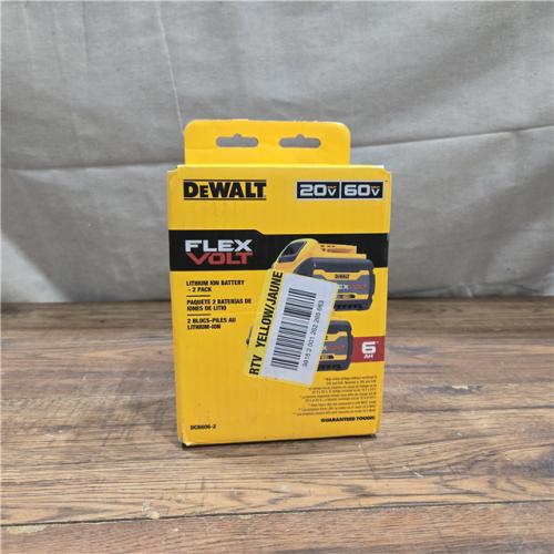NEW DEWALT FLEXVOLT 20V/60V MAX Lithium-Ion 6.0Ah Battery Pack (2 Pack)