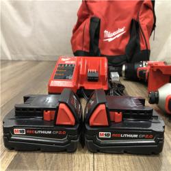 AS-IS Milwaukee 18V Lithium-Ion Brushless Cordless Compact Drill/Impact Combo Kit