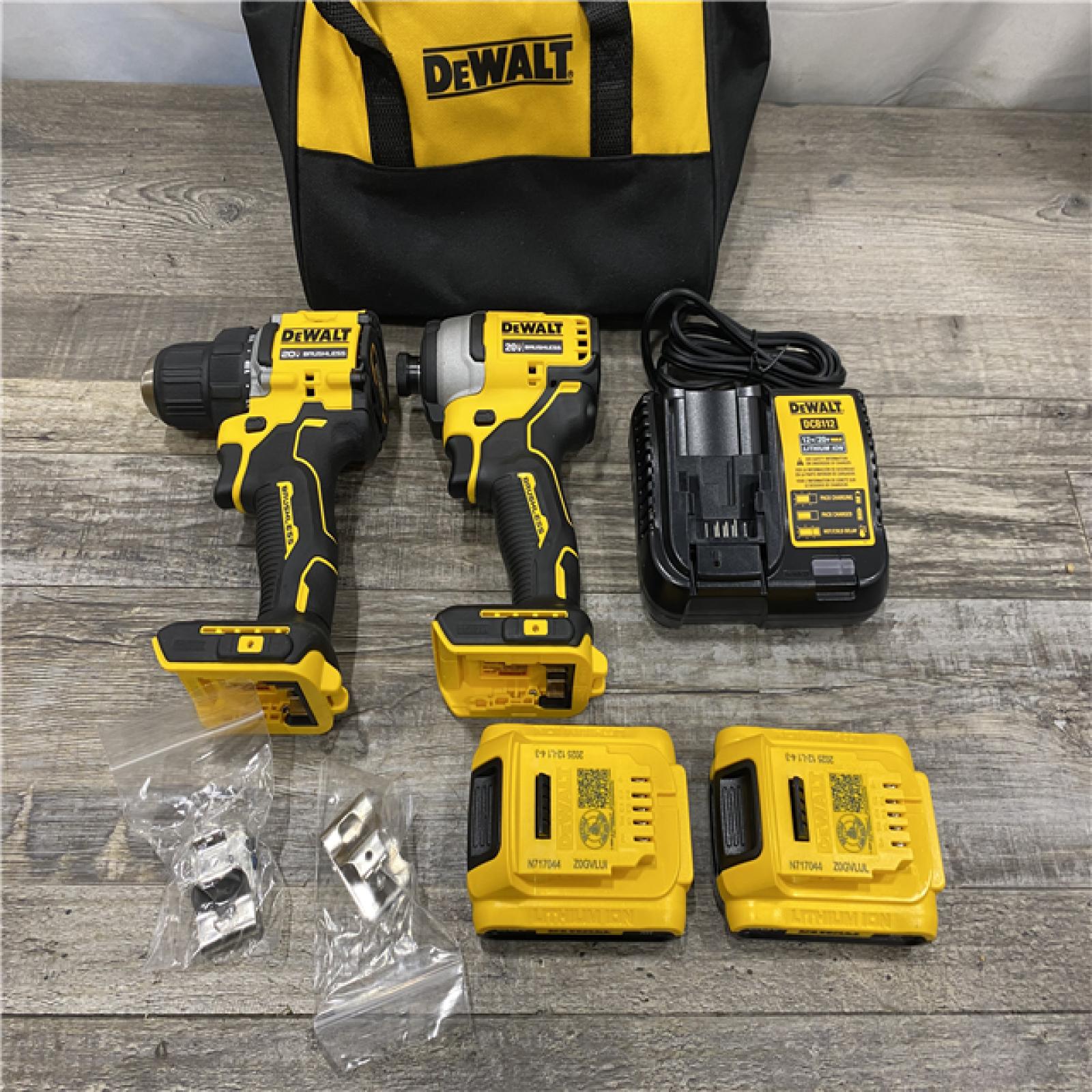 AS-IS DEWALT ATOMIC 20-Volt MAX Lithium-Ion Cordless Combo (2-Tool) Kit