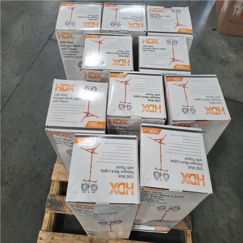 CALIFORNIA AS-IS 10 HALOGEN WORK LIGHTS WITH TRIPOD