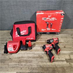 HOUSTON LOCATION - AS-IS (APPEARS LIKE NEW) Milwaukee FUEL 12-Volt Lithium-Ion Brushless Cordless Hammer Drill and Impact Driver Combo Kit