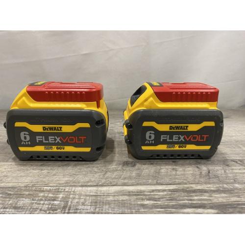 AS-IS DEWALT FLEXVOLT 20V/60V MAX Lithium-Ion 6.0Ah Battery Pack (2 Pack)