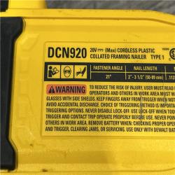 AS-IS DEWALT 20-Volt 21° Cordless Framing Nailer (Tool-Only)