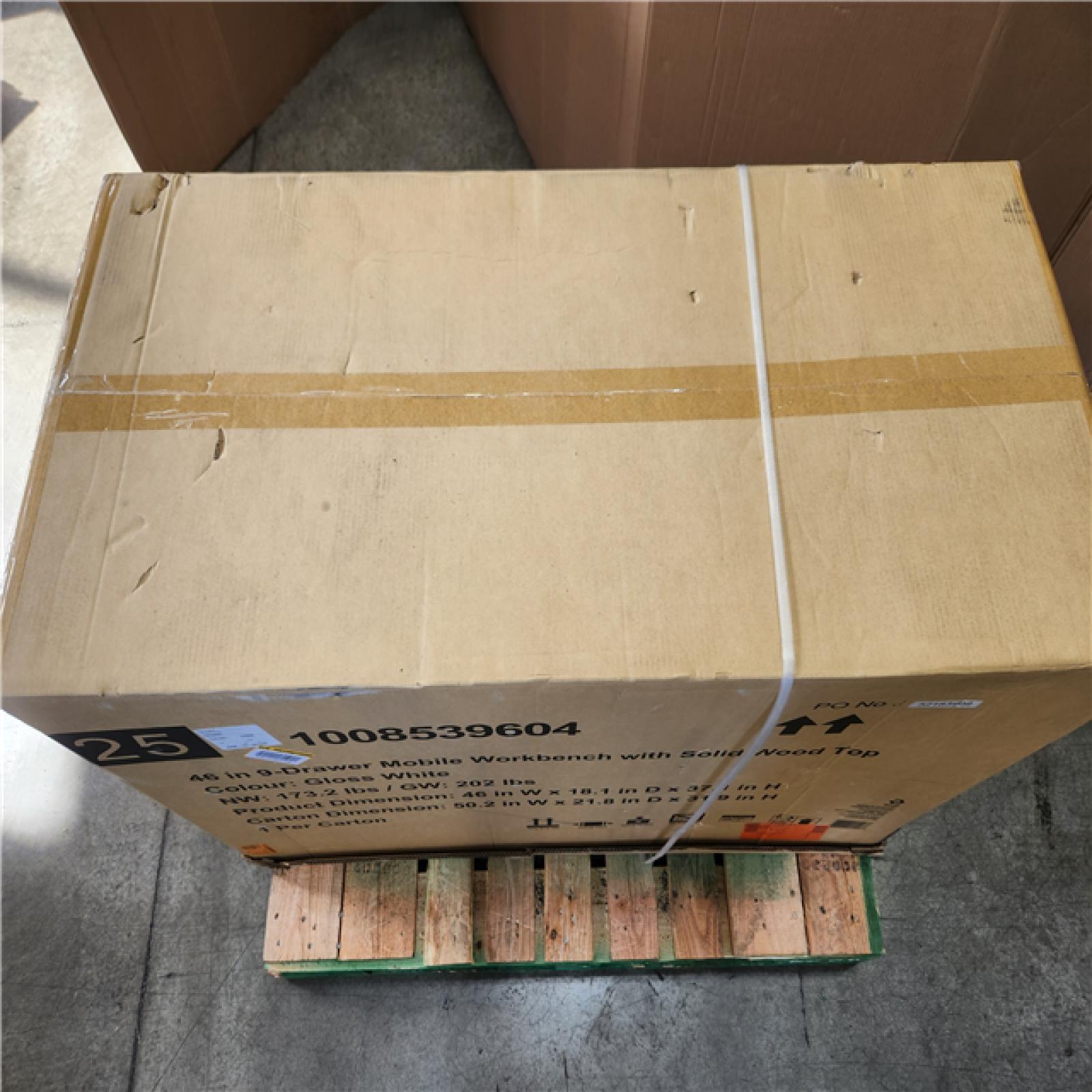 Phoenix NEW Husky Tool Storage 46 in. W x 18 in. D 9-Drawer Gloss White Mobile Workbench Cabinet (SEALED)