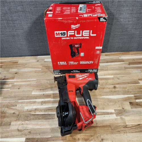 HOUSTON LOCATION - AS-IS Milwaukee FUEL 18-Volt Lithium-Ion Brushless Cordless Coil Roofing Nailer (Tool Only)