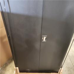 Phoenix AS-IS Sandusky Elite Series 46 in. W x 72 in. H x 24 in. D 22-Gauge 5-Shelf Steel Freestanding Garage Storage Cabinet in Black