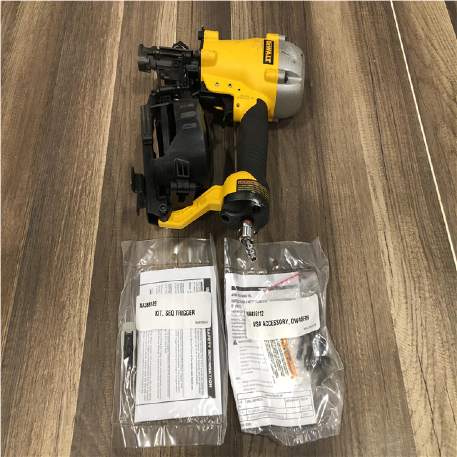 AS-IS DEWALT 1-3/4 in. 15 Degree Pneumatic Coil Roofing Nailer
