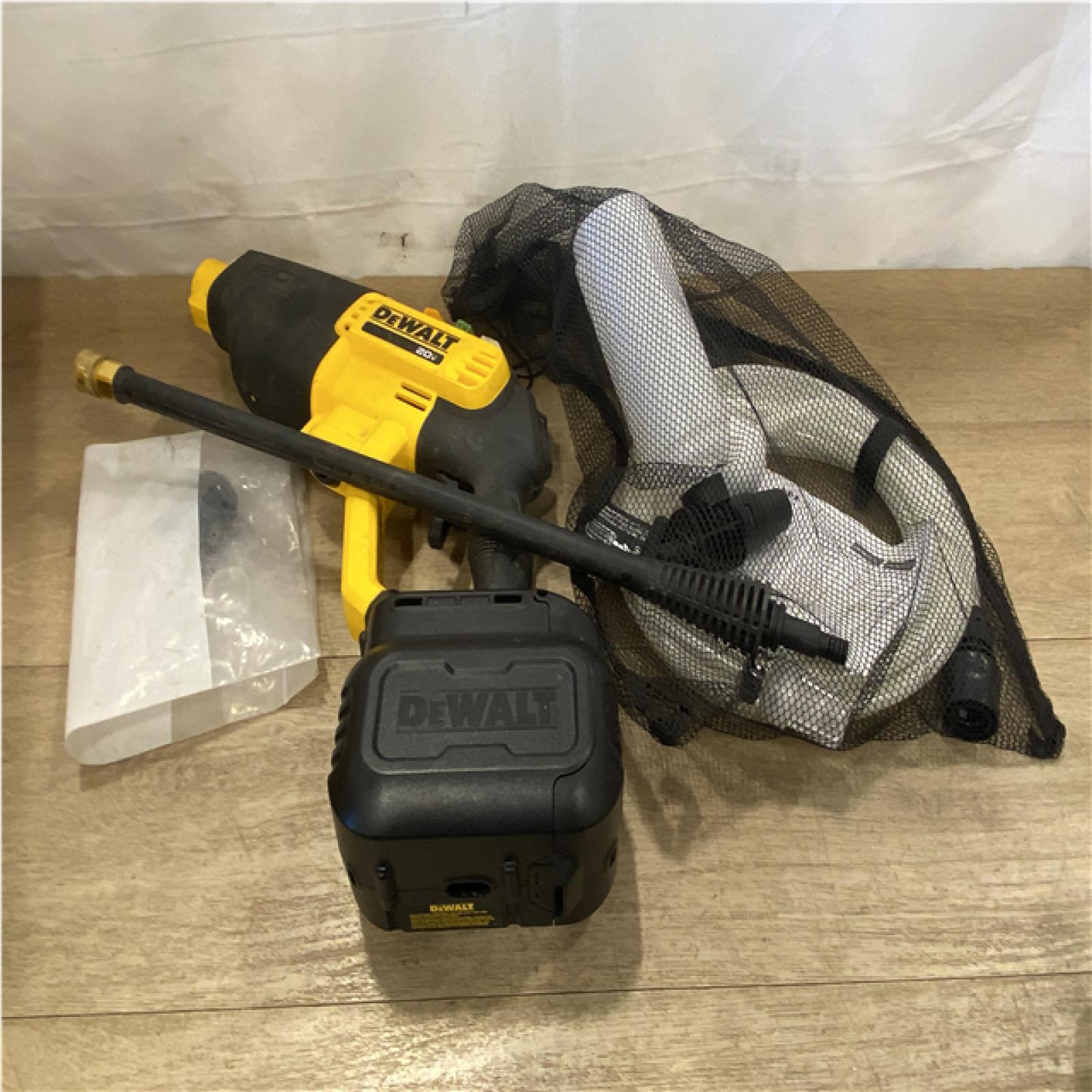 AS-IS DEWALT 20V MAX 550 PSI 1.0 GPM Cold Water Cordless Power Cleaner with 4-Nozzles (Tool Only)