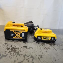 AS-IS- DEWALT 20V MAX Lithium-Ion Battery Kit with 5.0Ah and 2.0Ah Battery and Charger