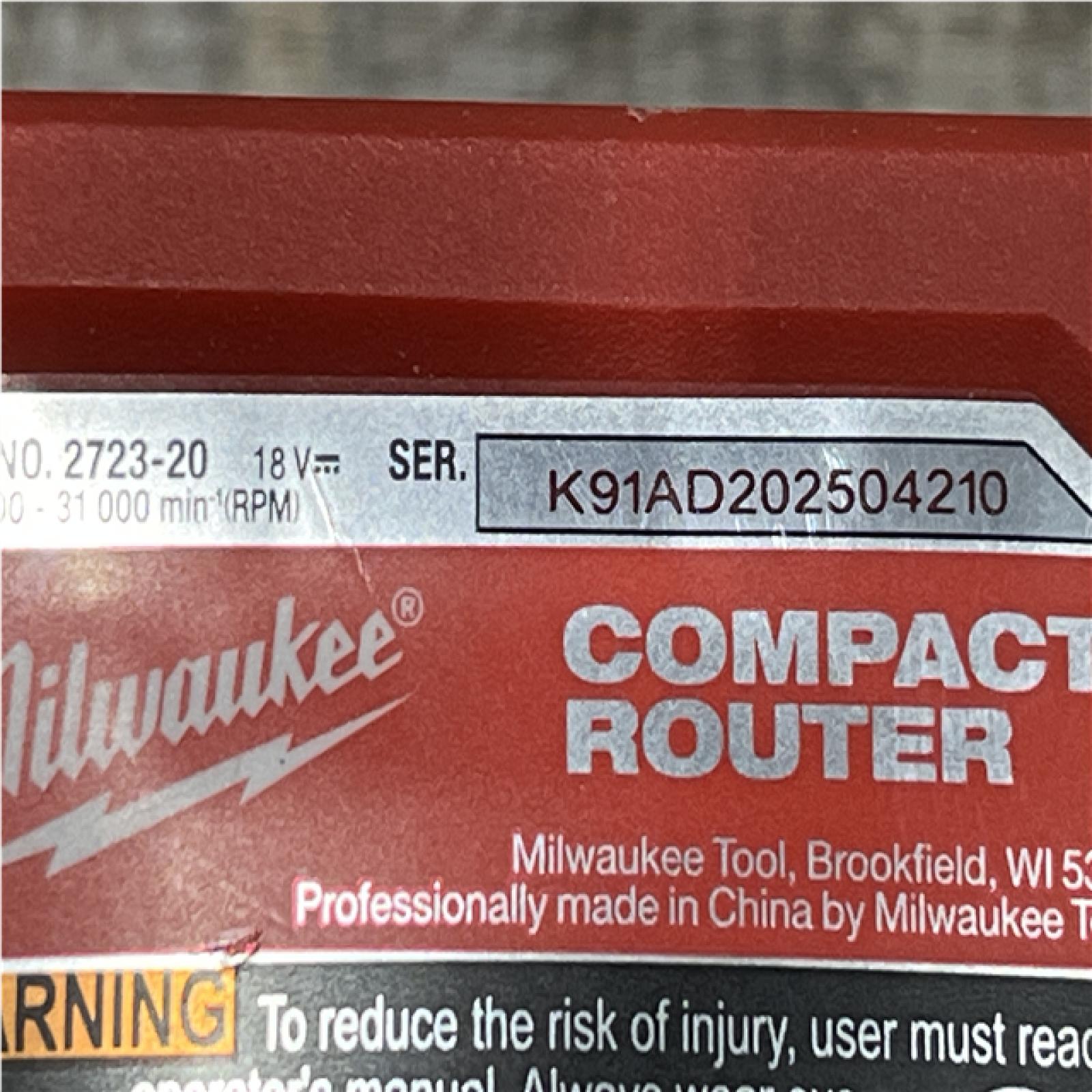 AS-IS Milwaukee FUEL 18V Lithium-Ion Brushless Cordless Compact Router (Tool-Only)
