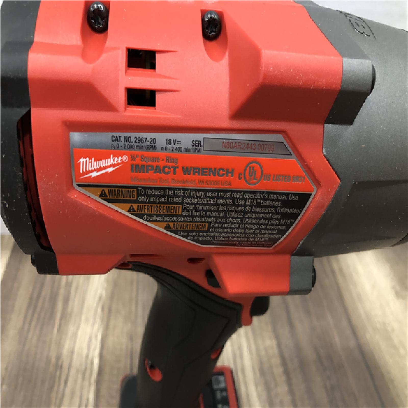 AS-IS Milwaukee FUEL 18V Lithium-Ion Brushless Cordless 1/2 in. Impact Wrench with Friction Ring (Tool-Only)