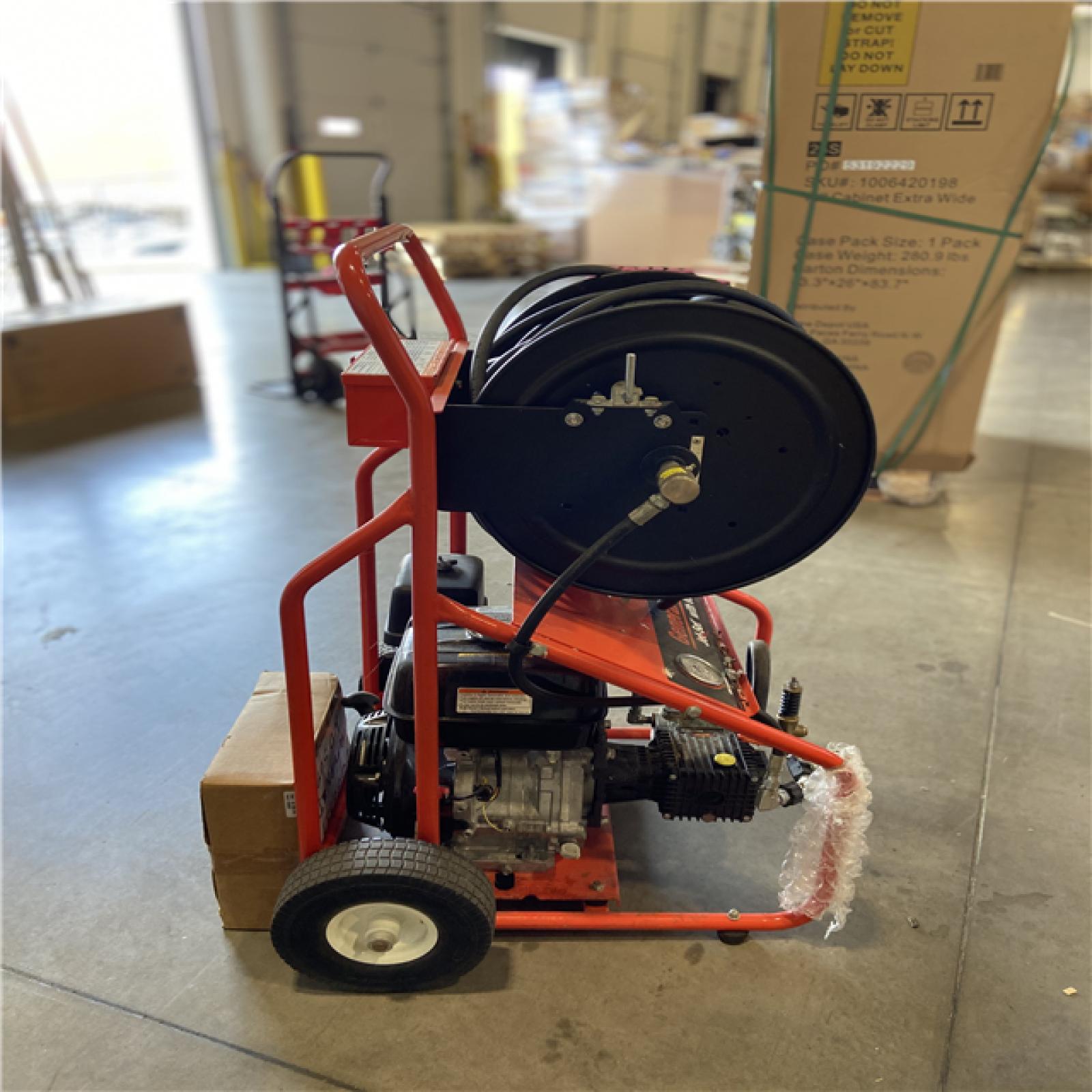 DALLAS LOCATIONS - JM-2900 Gas Jetter w/ 3/8 x 200' Hose and (3/8) JN-50 Nozzle Set  CM-300 Cart Reel