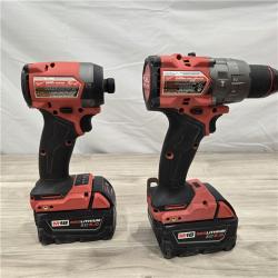 AS-IS MILWAUKEE FUEL 18V Lithium-Ion Brushless Cordless Hammer Drill and Impact Driver Combo Kit (2-Tool) with 2 Batteries
