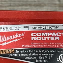 AS-IS Milwaukee FUEL 18V Lithium-Ion Brushless Cordless Compact Router (Tool-Only)