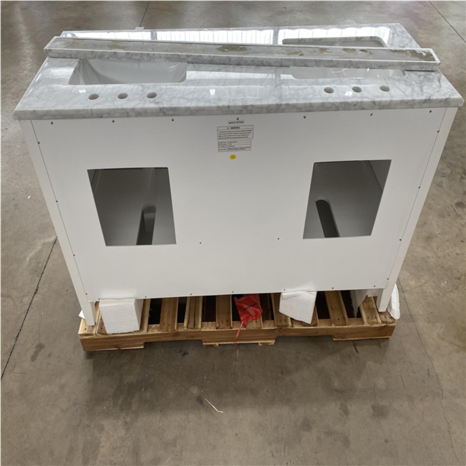Houston Location - AS-IS home improvement pallet STURGESS 61 IN. W X 22 IN. VANITY MARBLE TOP