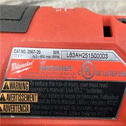 AS-IS Milwaukee FUEL 12-Volt Lithium-Ion Brushless Cordless High Speed 3/8 in. Ratchet (Tool-Only)