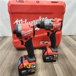 AS-IS  Milwaukee M18 FUEL 18V Lithium-Ion Brushless Cordless Hammer Drill and Impact Driver Combo Kit (2-Tool) with 2 Batteries