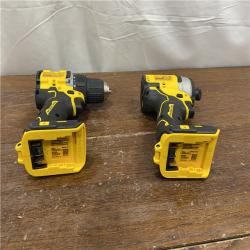 AS-IS Dewalt DCK225D2 20V MAX ATOMIC Brushless Compact Lithium-Ion 1/2 in. Cordless Drill Driver and 1/4 in. Impact Driver Combo Kit with 2 Batteries 2 Ah