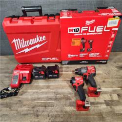 HOUSTON LOCATION - AS-IS MILWAUKEE FUEL 18V Lithium-Ion Brushless Cordless Hammer Drill and Impact Driver Combo Kit