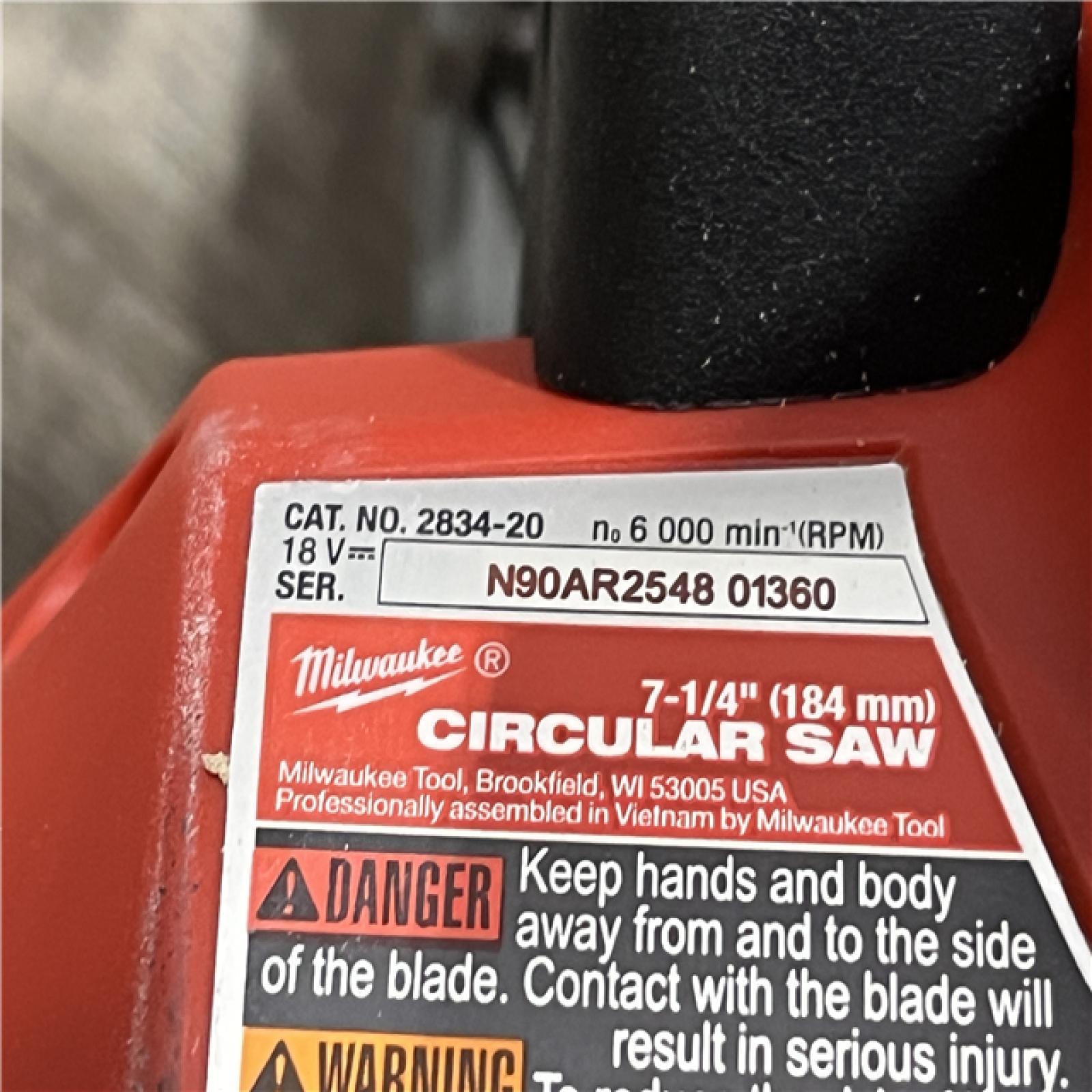 AS-IS Milwaukee FUEL 18V Lithium-Ion Brushless Cordless 7-1/4 in. Circular Saw (Tool-Only)