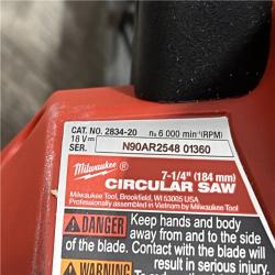 AS-IS Milwaukee FUEL 18V Lithium-Ion Brushless Cordless 7-1/4 in. Circular Saw (Tool-Only)
