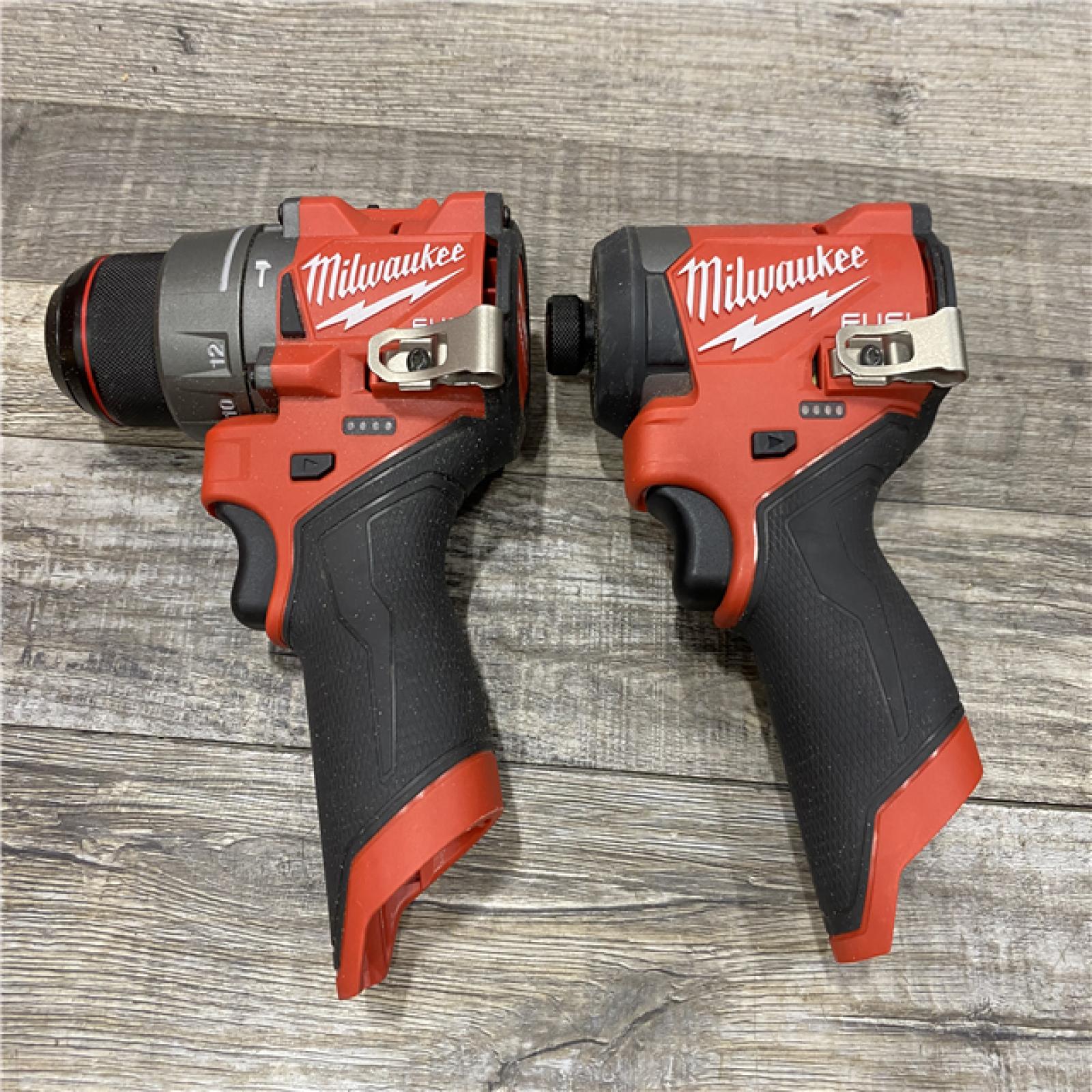AS-IS Milwaukee FUEL 12-Volt Lithium-Ion Brushless Cordless Hammer Drill and Impact Driver Combo Kit