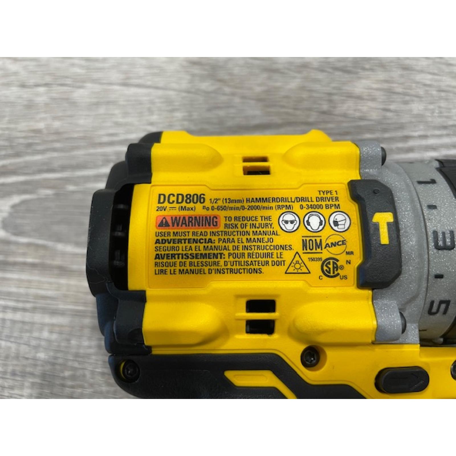 AS-IS DEWALT 20V XR Brushless Cordless 1/2 in. Hammer Drill (Tool-Only)