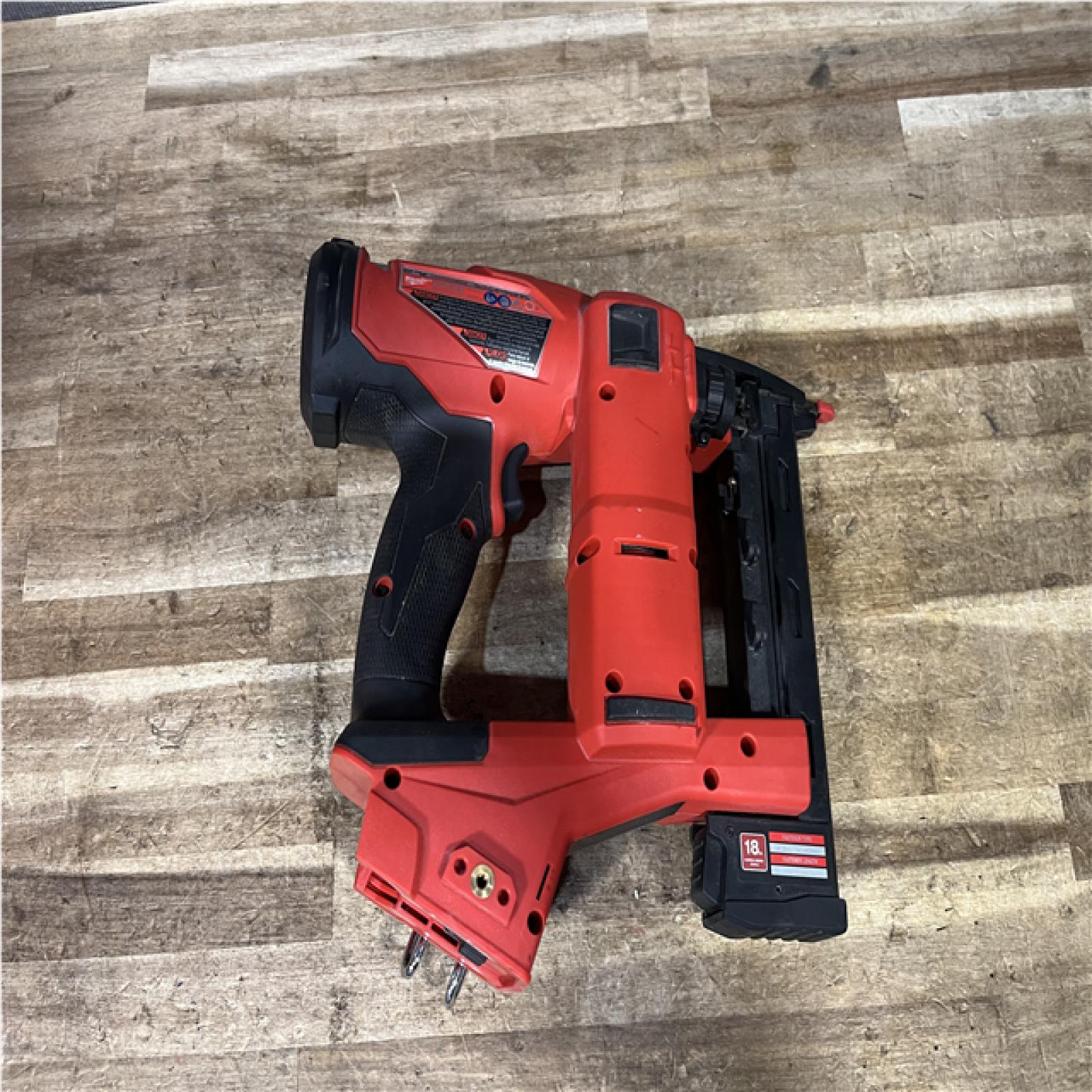 Houston Location AS-IS Milwaukee FUEL 18-Volt Lithium-Ion Brushless Cordless 18-Gauge 1/4 in. Narrow Crown Stapler (Tool-Only)