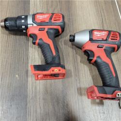 AS-IS Milwaukee M18 18V Cordless Brushed 2 Tool Drill/Driver and Impact Driver Kit