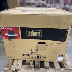 DALLAS LOCATION - Weber Genesis E-415 4-Burner Liquid Propane Gas Grill in Black with Side Tables