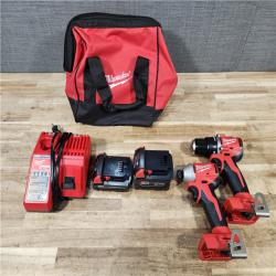 HOUSTON LOCATION - AS - IS Milwaukee 2 Tool Combo Kit W/ (2) Battery & Charger