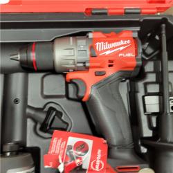 AS-IS Milwaukee M18 FUEL 18V Lithium-Ion Brushless Cordless Hammer Drill and Impact Driver Combo Kit (2-Tool) with 2 Batteries