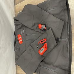 AS-IS Milwaukee Men's X-Large 12-Volt Lithium-Ion Cordless Tough Shell Black Heated Jacket with (1) 3.0 Ah Battery and Charger