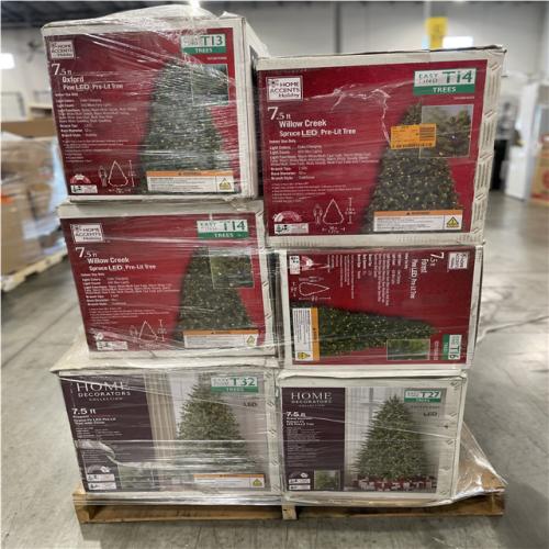 DALLAS LOCATION- AS-IS ASSORTED CHRISTMAS TREES PALLET