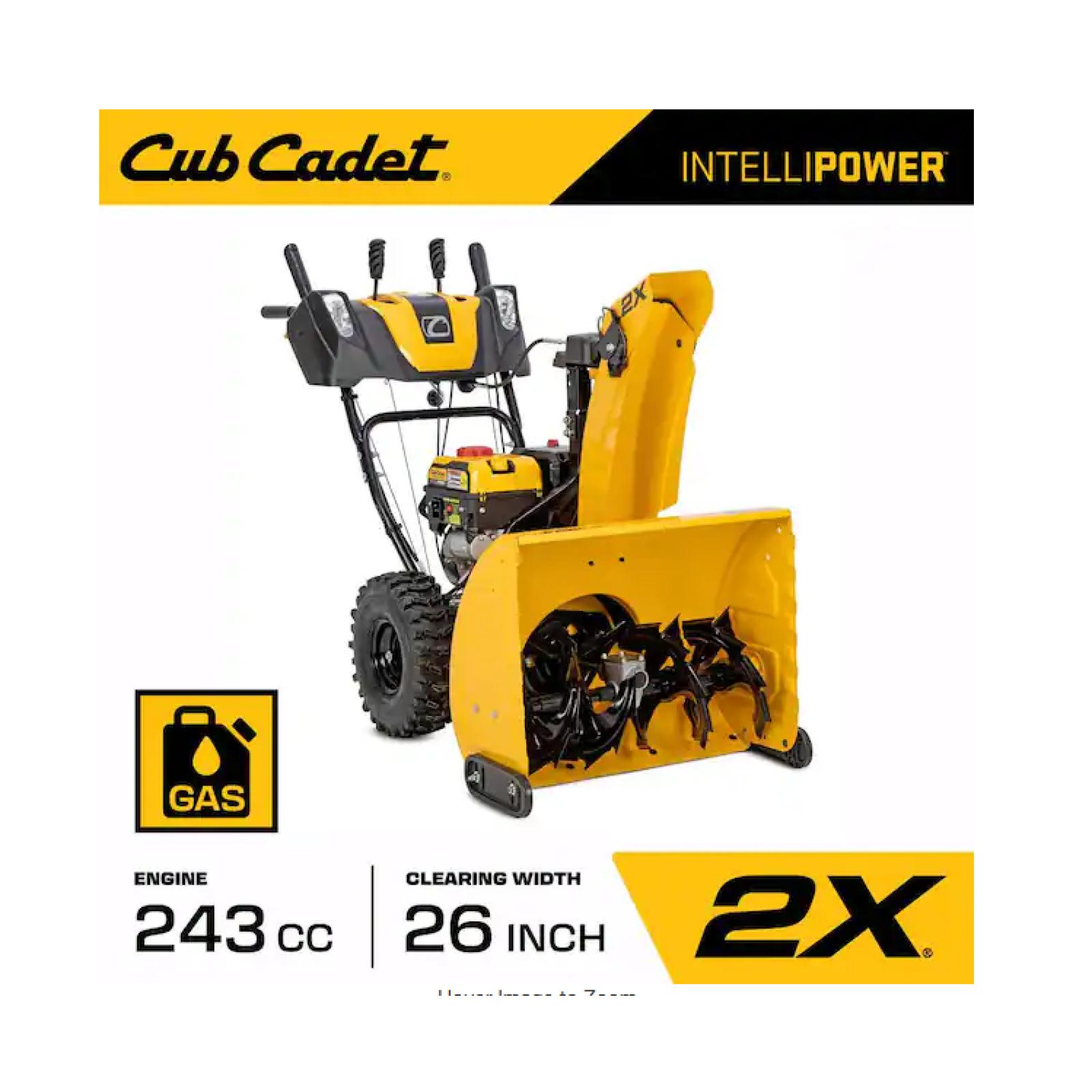 DALLAS LOCATION - Cub Cadet 2X 26 in. 243cc IntelliPower Two-Stage Electric Start Gas Snow Blower with Power Steering and Steel Chute