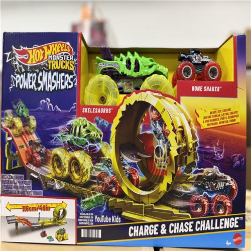 DALLAS LOCATION- NEW! HOT WHEEL MOSTER TRUCKS POWER SMASHERS +Track Set PALLET (28 UNITS)