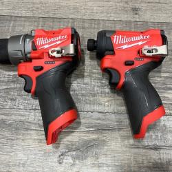 AS-IS Milwaukee FUEL 12-Volt Lithium-Ion Brushless Cordless Hammer Drill and Impact Driver Combo Kit