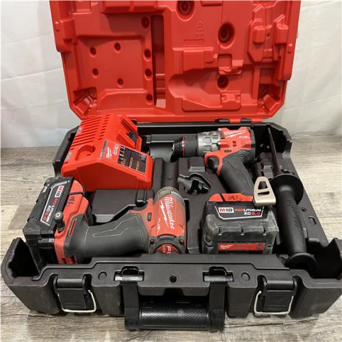AS-IS Milwaukee FUEL 18V Lithium-Ion Brushless Cordless Hammer Drill and Impact Driver Combo Kit