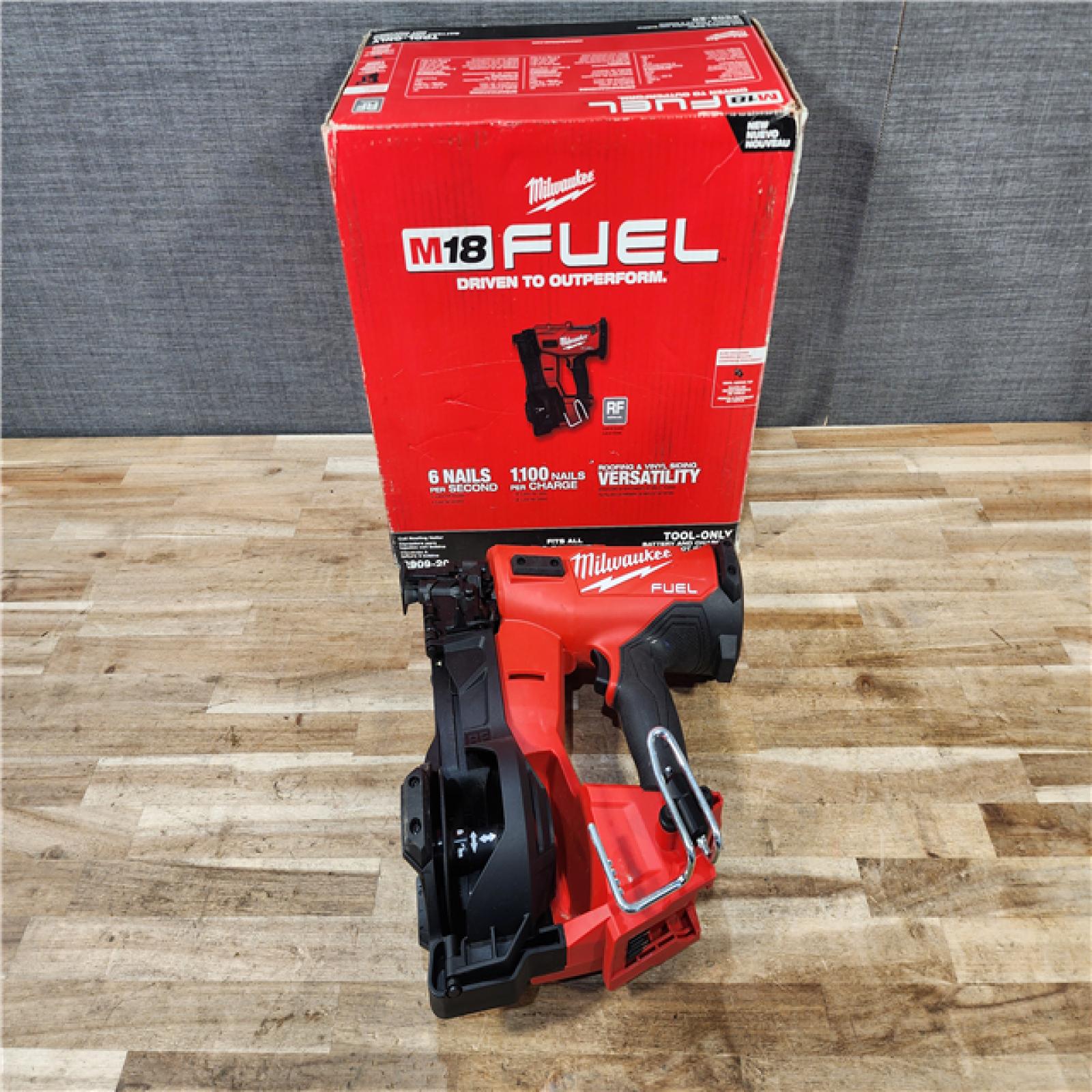 HOUSTON LOCATION - AS-IS Milwaukee FUEL 18-Volt Lithium-Ion Brushless Cordless Coil Roofing Nailer (Tool Only)