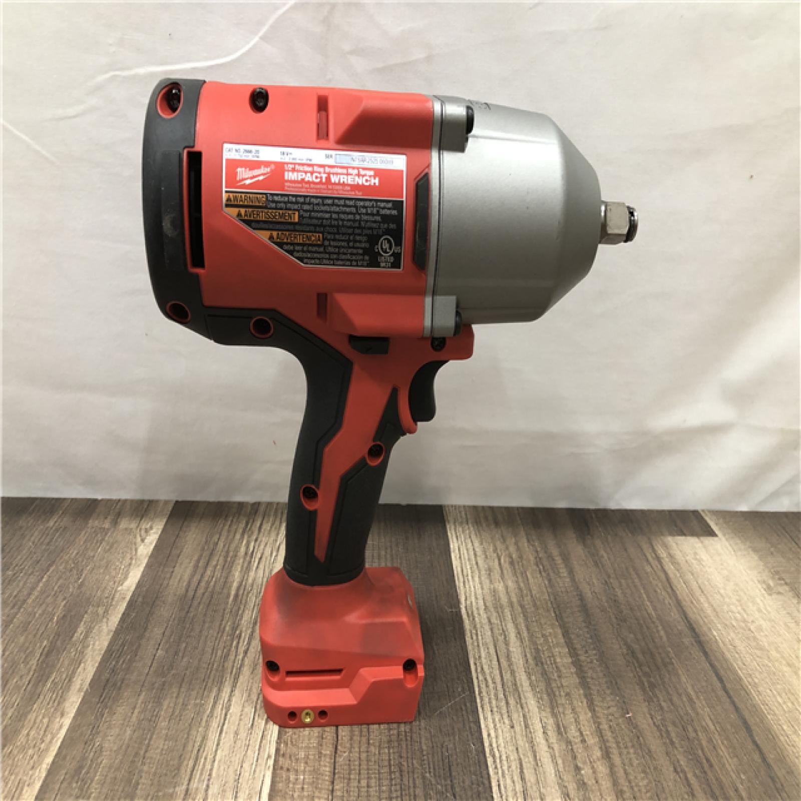 AS-IS Milwaukee 18-Volt Lithium-Ion Brushless 1/2 in. High Torque Impact Wrench with Friction Ring (Tool-Only)