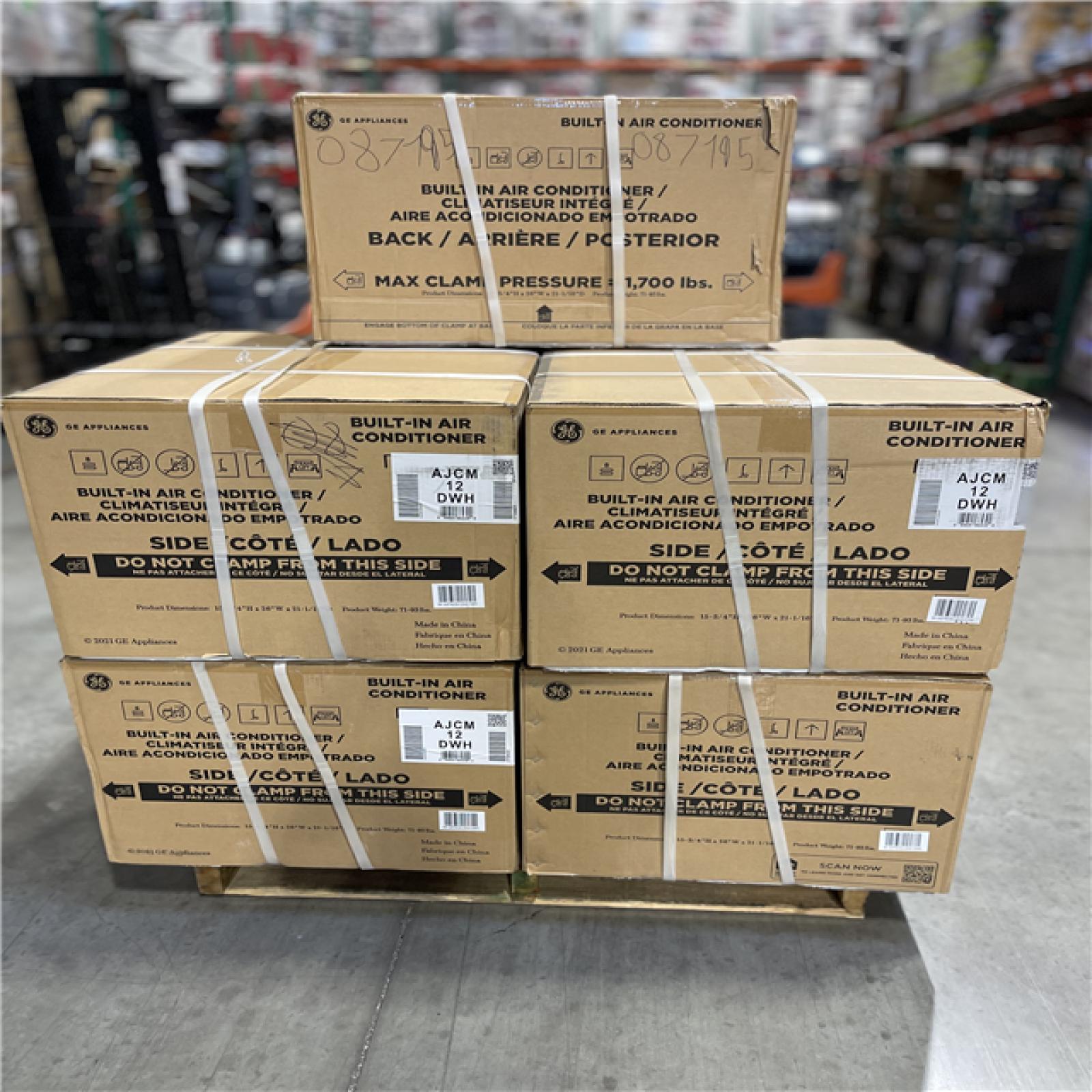 DALLAS LOCATION- NEW!- GE ENERGY STAR 12 000 BTU 230/208 V High Mount Through-The-Wall Cool-Only Air Conditioner  Wi-Fi  ADA PALLET (7 UNITS)