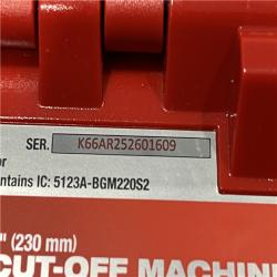 AS-IS Milwaukee FUEL ONE-KEY 18V Lithium-Ion Brushless Cordless 9 in. Cut Off Saw (Tool-Only)