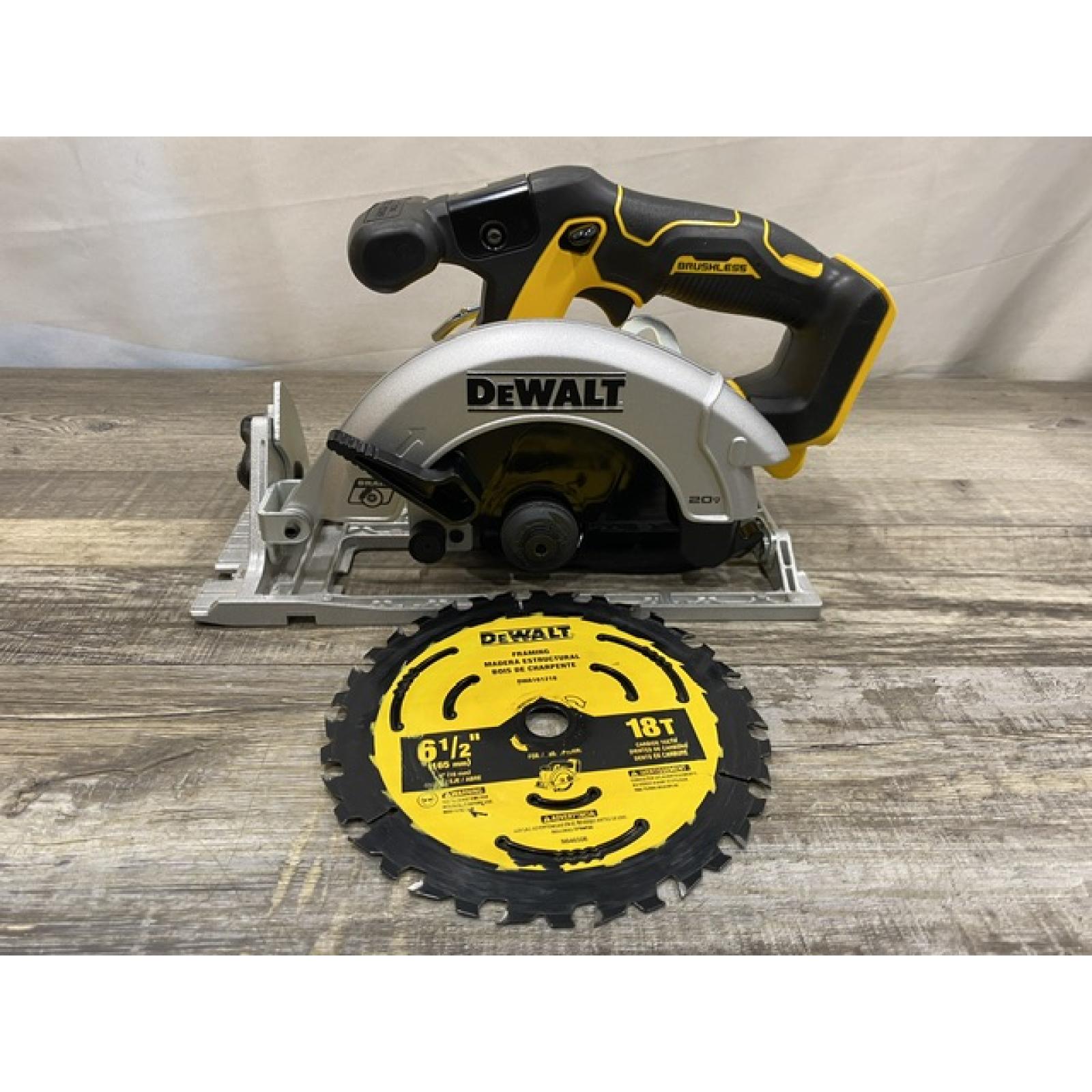 AS-IS DEWALT 20V MAX Cordless Brushless 6-1/2 in. Sidewinder Style Circular Saw (Tool Only)
