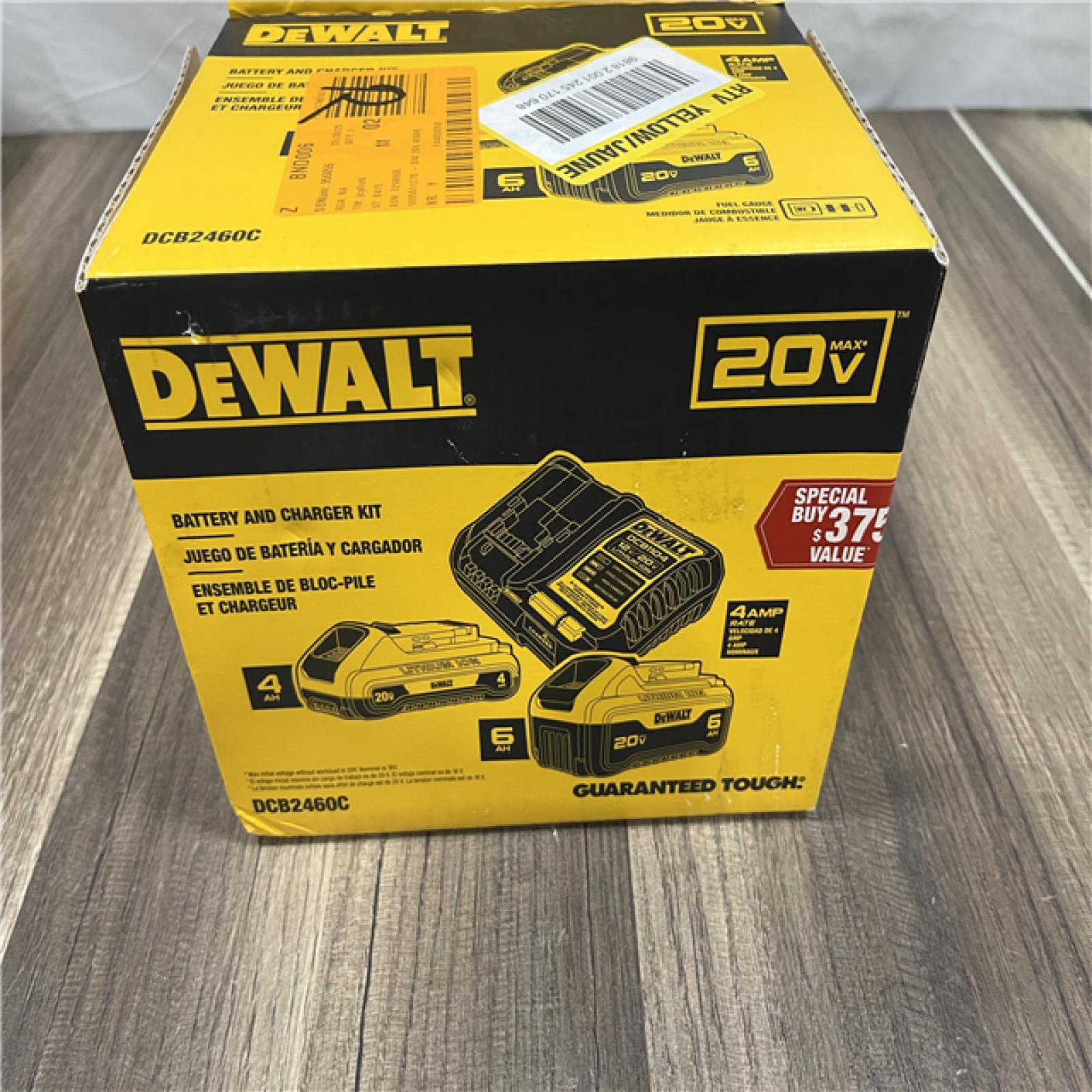 NEW! DEWALT 20V MAX Lithium-Ion 6.0Ah and 4.0Ah Battery and Charger Starter Kit