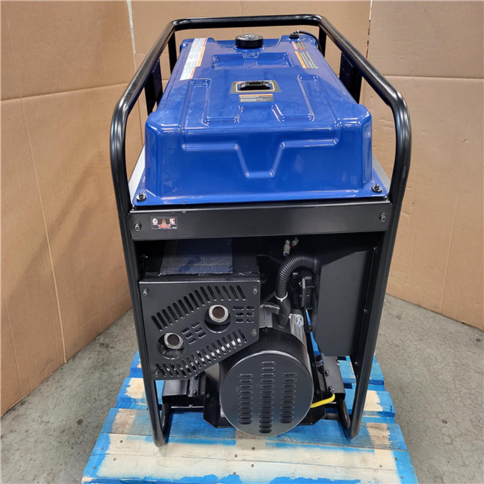 CALIFORNIA AS-IS LIKE NEW  FORD 28 000-WATT ELECTRIC SWITCH AND REMOTE START TRI-FUEL GASOLINE AND PROPANE PORTABLE GENERATOR