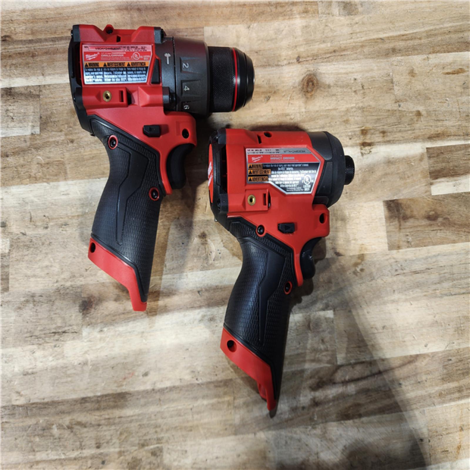 HOUSTON LOCATION - AS-IS Milwaukee  FUEL 12-Volt Lithium-Ion Brushless Cordless Hammer Drill and Impact Driver Combo Kit