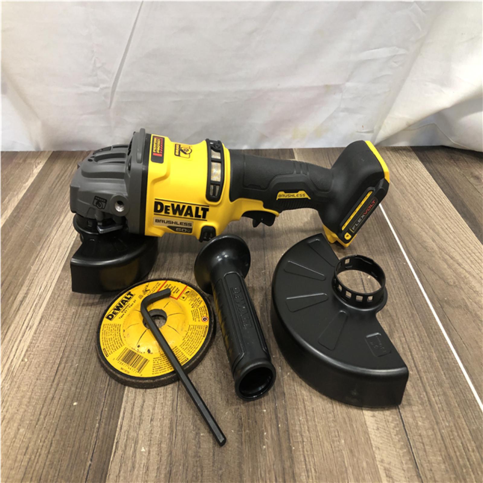 AS-IS DEWALT FLEXVOLT 60V MAX Cordless Brushless 4.5 in. to 6 in. Small Angle Grinder with Kickback Brake (Tool Only)